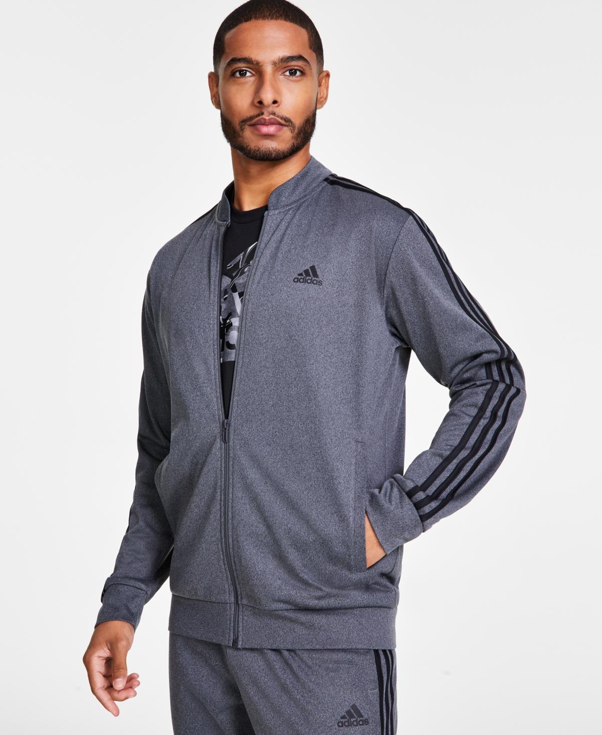 adidas Mens Tricot Heathered Logo Track Jacket Product Image