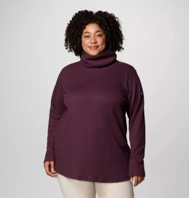 Columbia Women's Holly Hideaway Waffle Cowl Neck Pullover - Plus Size- Product Image