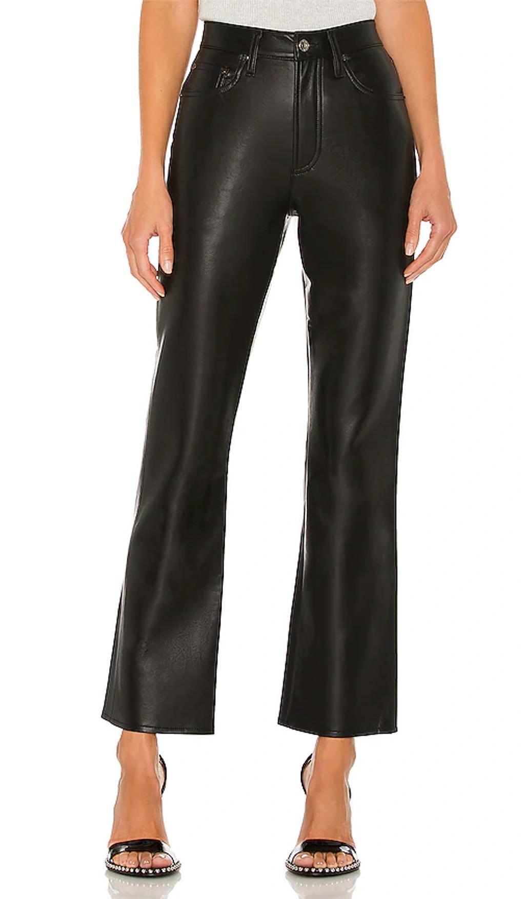 AGOLDE Recycled Leather Relaxed Boot Pant Size 30, 31, 33, 34. Product Image