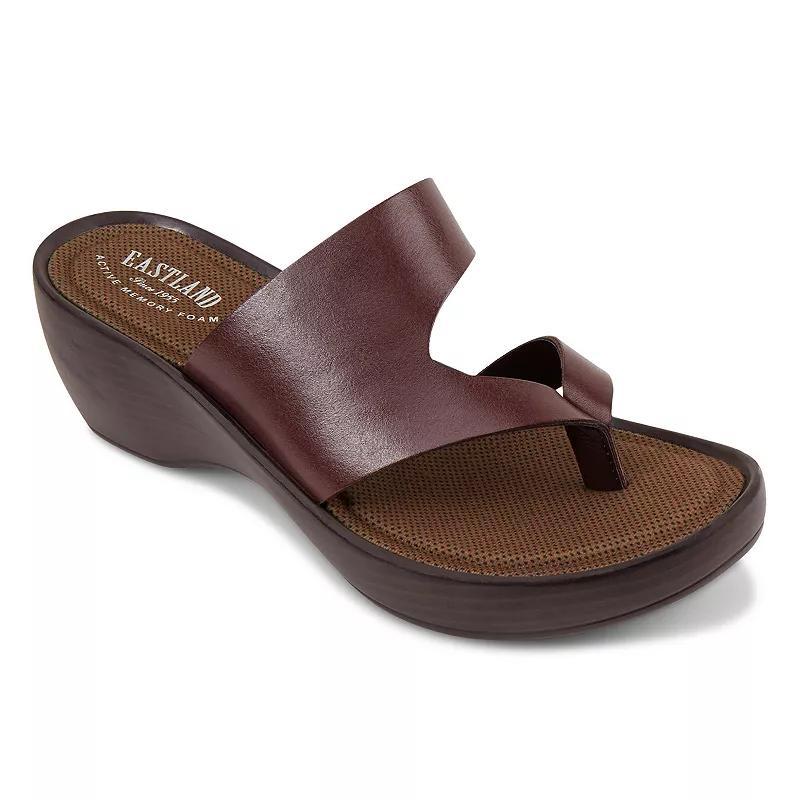 Eastland Laurel Womens Leather Wedge Sandals Product Image