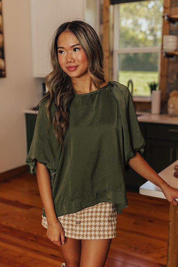 Across The World Shift Top In Olive Product Image