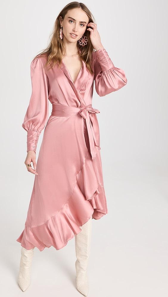 Zimmermann Silk Wrap Midi Dress | Shopbop Product Image