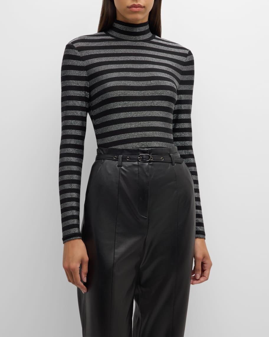 Nate Stripe Turtleneck Top Product Image