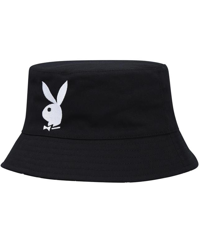 Mens Playboy Black Reversible Bucket Hat Product Image