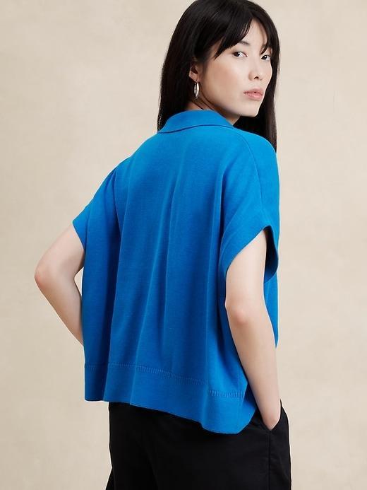 Oversized Johnny-Collar Sweater Product Image