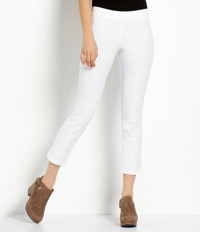 Eileen Fisher Washable Stretch Crepe Slim Leg Ankle Pants Product Image