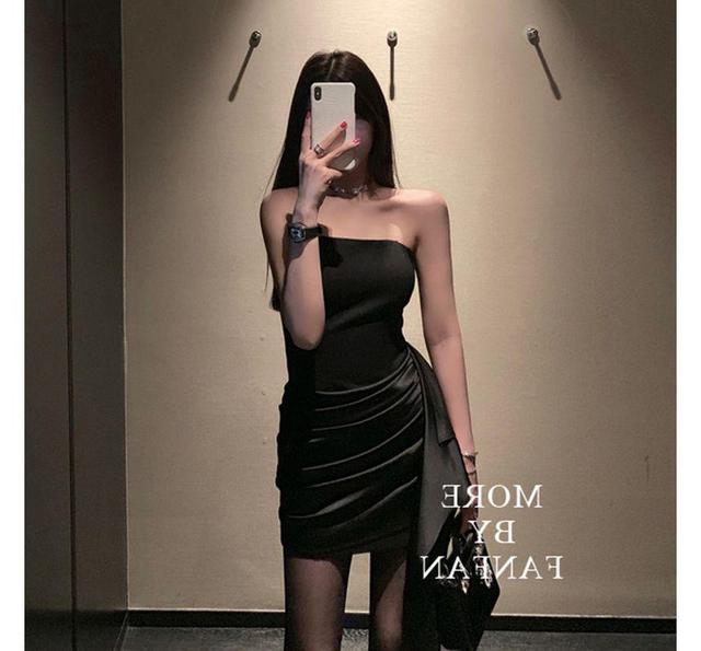 Strapless Shirred Mini Bodycon Dress Product Image