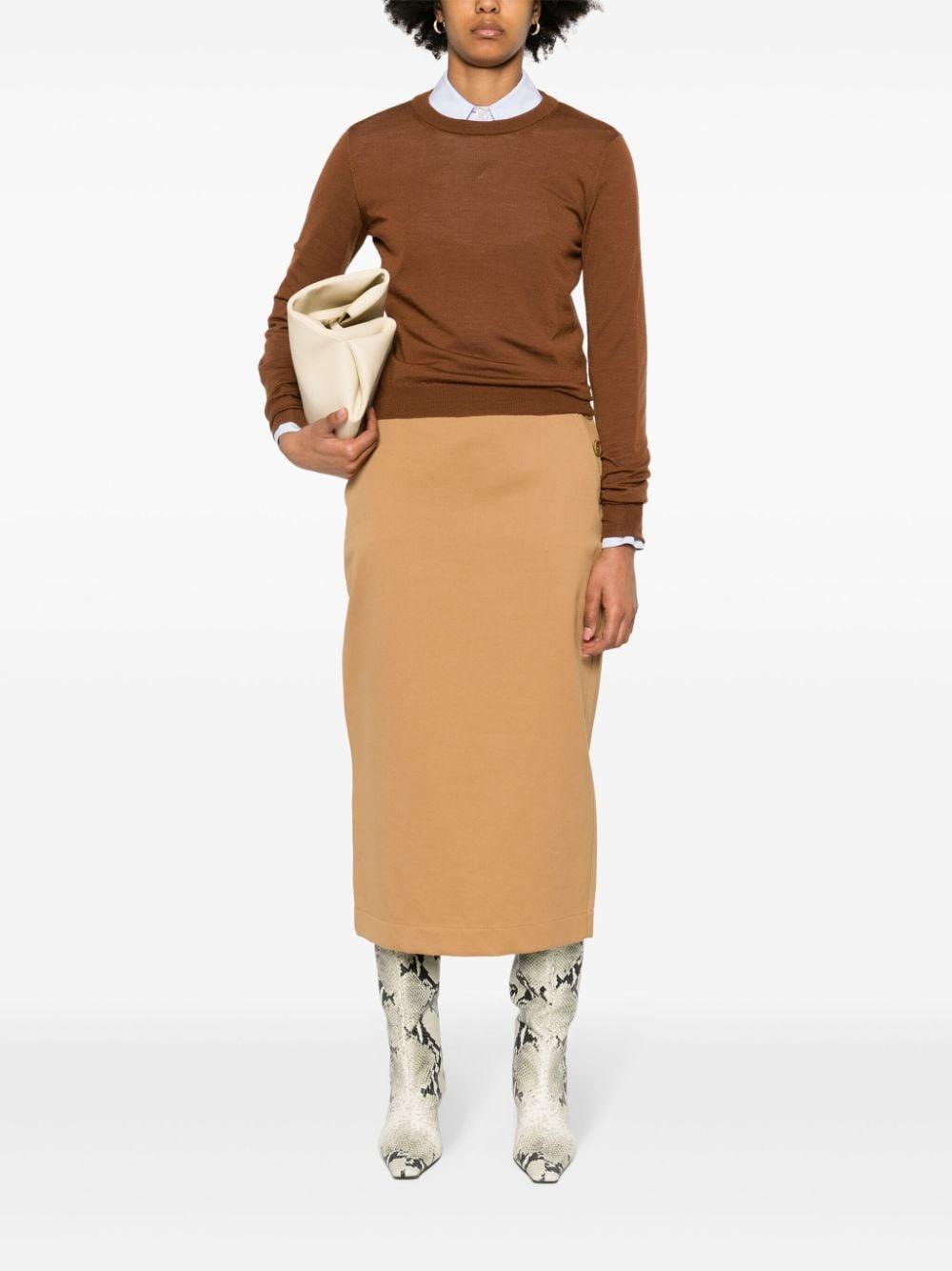 Cotton Skirt In Beige product image