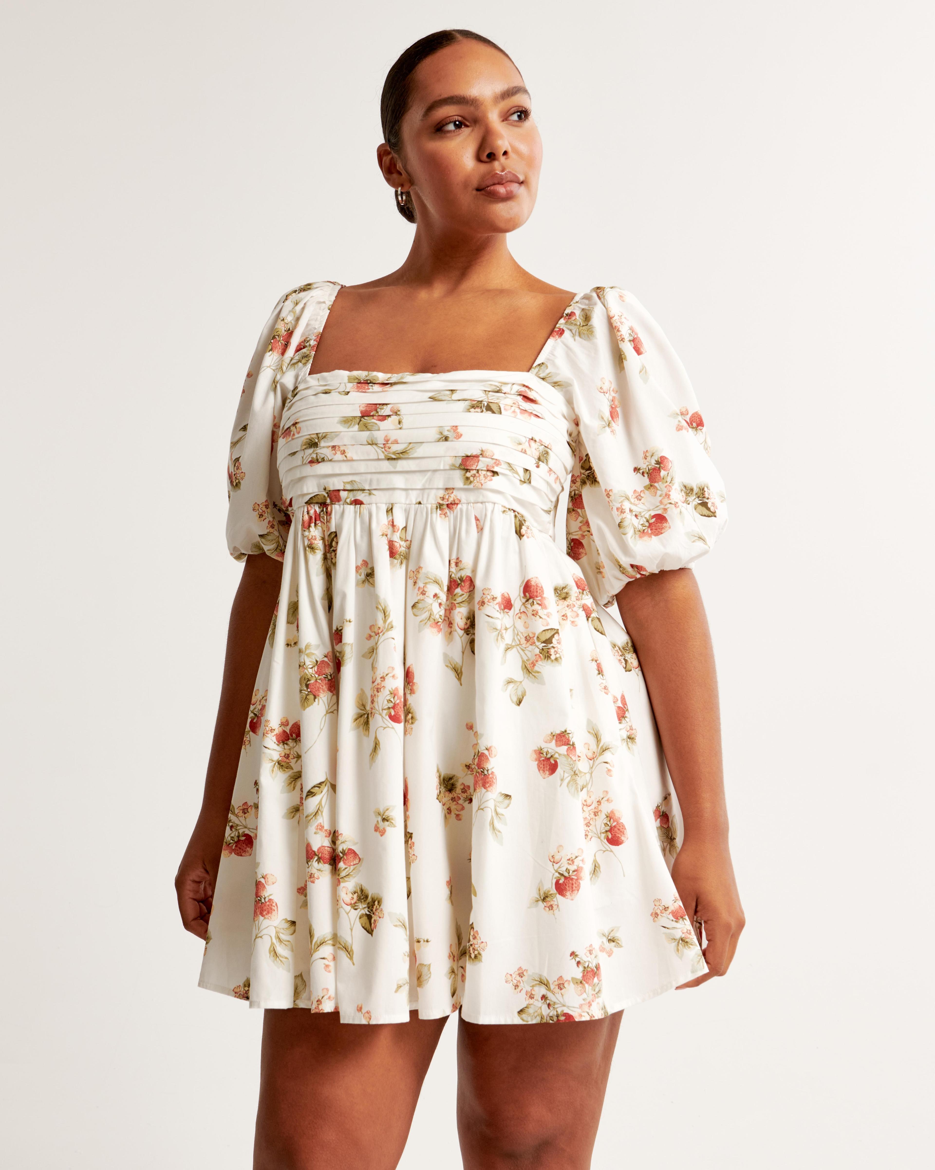 The A&F Emerson Poplin Puff Sleeve Mini Dress Product Image