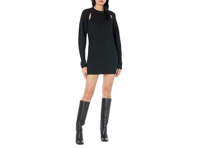 MOON RIVER Cutout Sweater Mini Dress Women's Clothing Product Image