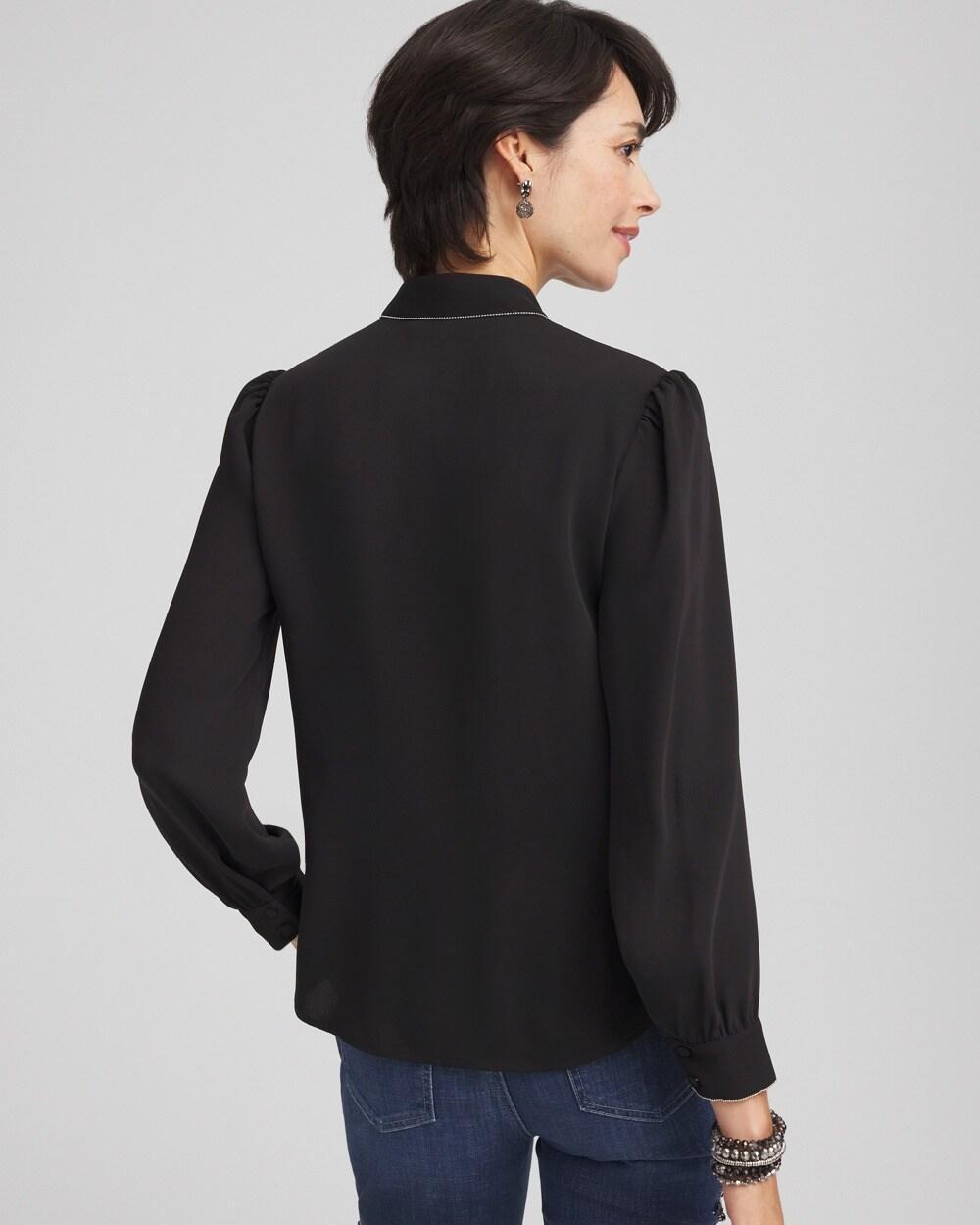 Ruffle Neck Shirt Product Image