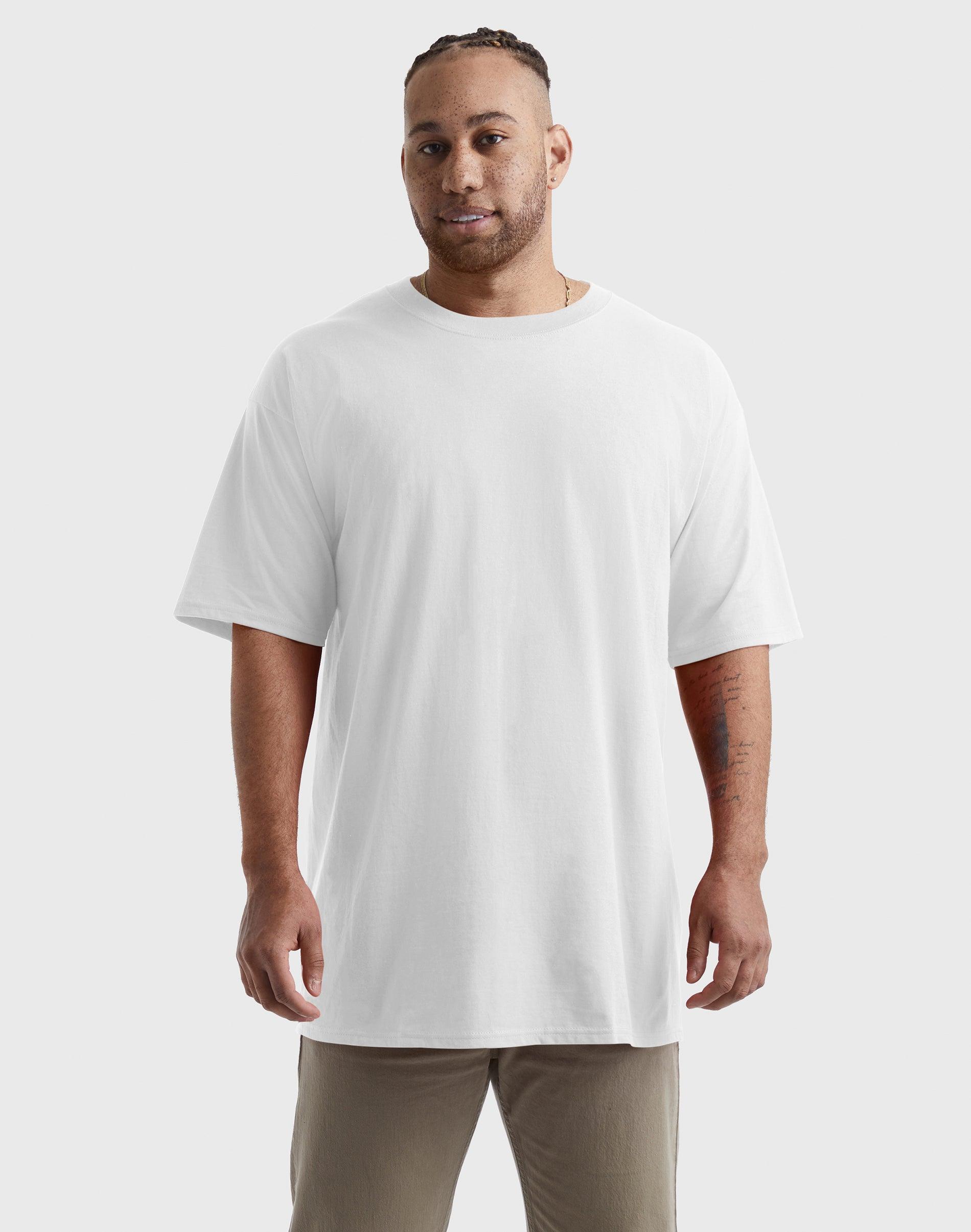 Big & Tall Hanes Beefy-T Tee, Mens Grey Product Image