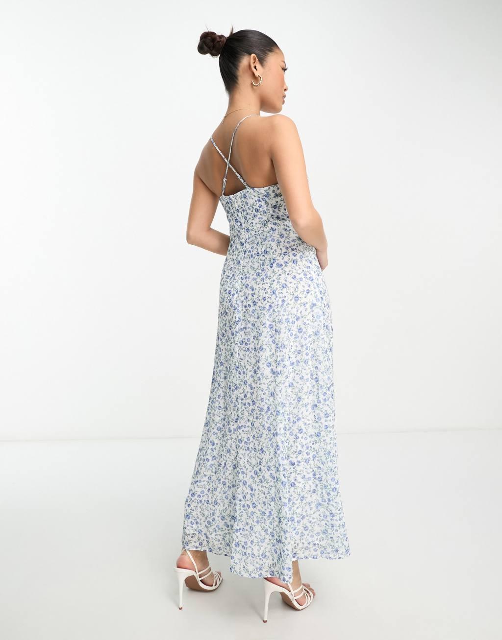 Ever New Petite strappy maxi dress with split Product Image