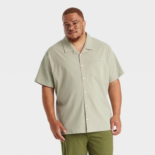 Mens Big Seersucker Shirt - All In Motion Light 2XL Product Image