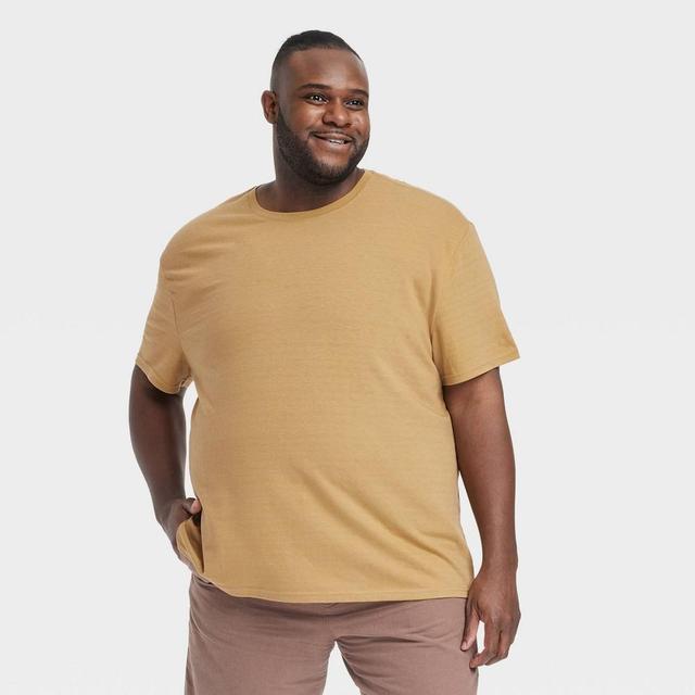 Mens Big & Tall Short Sleeve Crewneck T-Shirt - Goodfellow & Co Gold XXLT Product Image