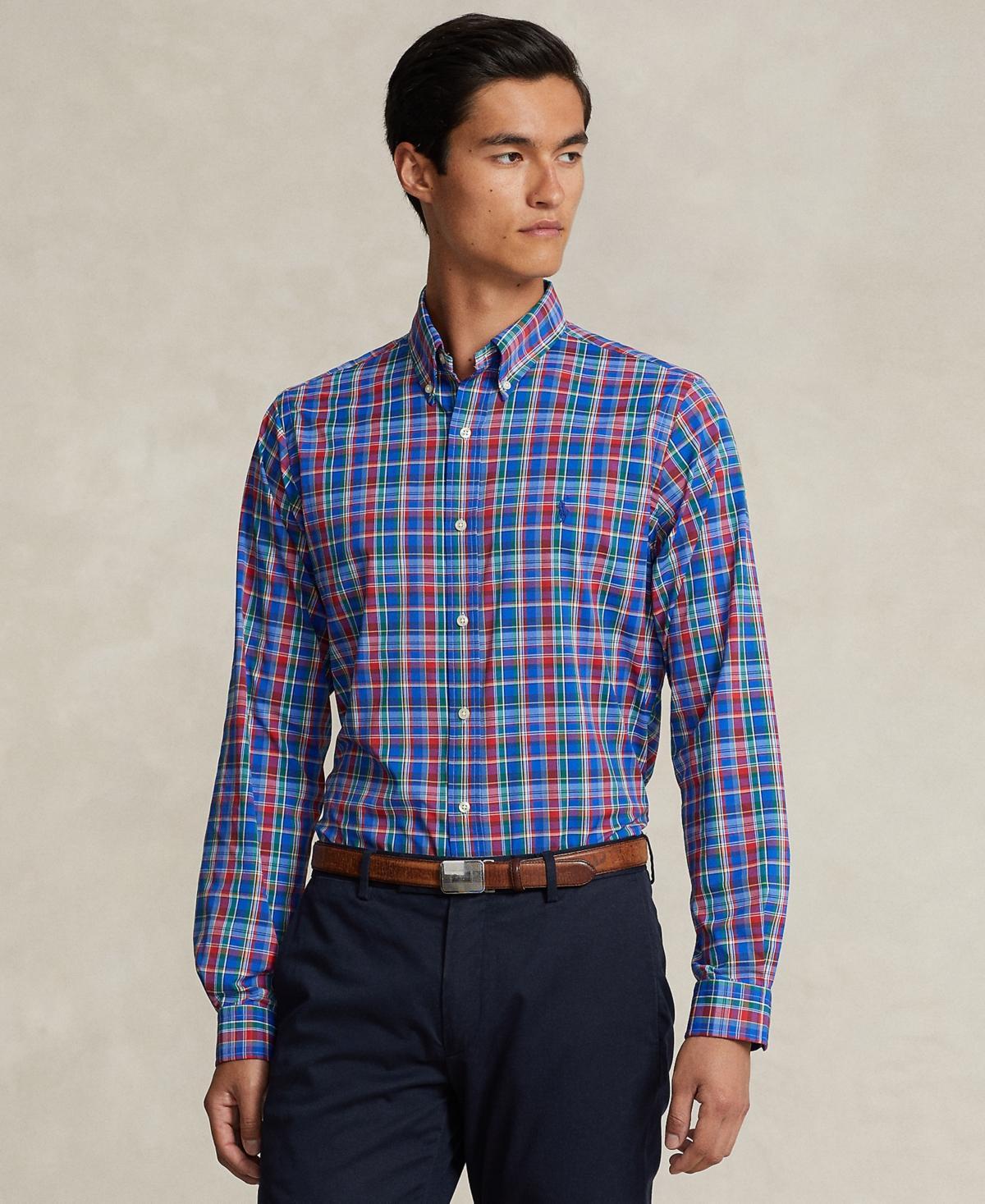 Polo Ralph Lauren Classic Fit Red Multi Plaid Stretch Twill Long Sleeve Woven Shirt Product Image