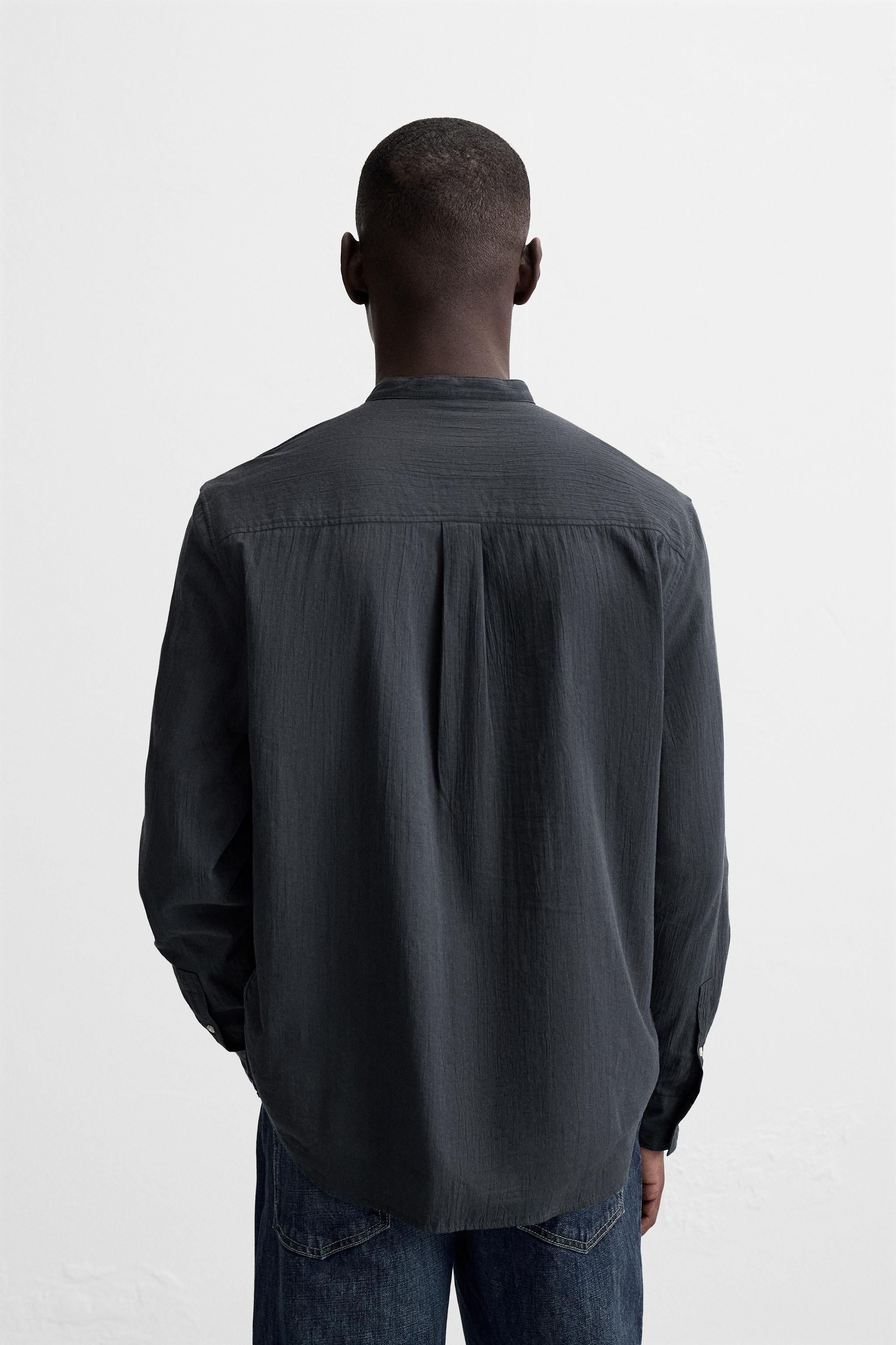 WRINKLE-LOOK COTTON SHIRT Product Image