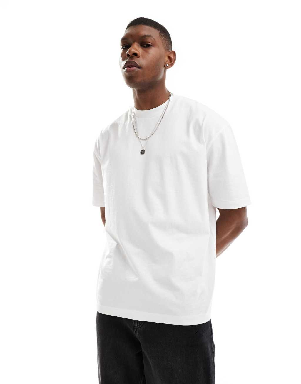 ASOS DESIGN oversized T-shirt in black with cowboy back print Product Image