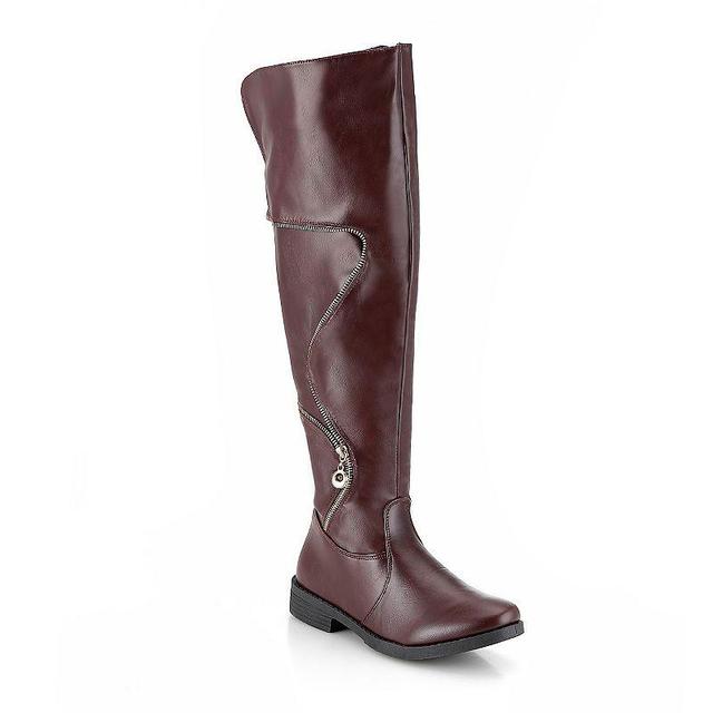 Henry Ferrera B903 Womens Knee-High Boots Red Product Image