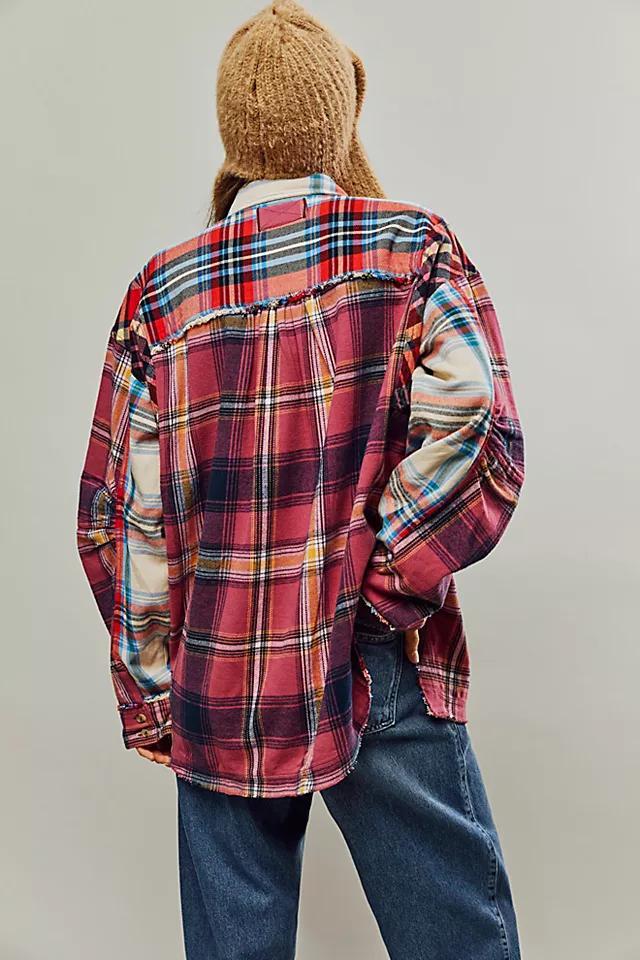 We The Free Patched Up Plaid Shirt Product Image