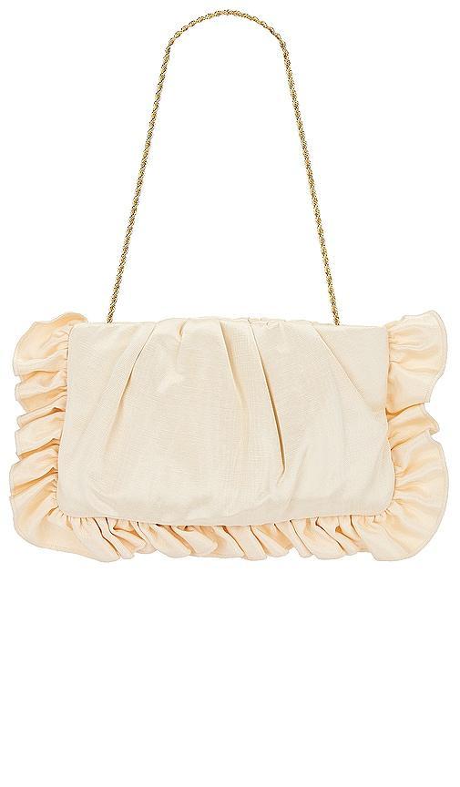 Mavis Ruffle Trim Flat Clutch Product Image