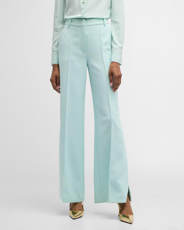 St. John Collection Stretch Cady Wide Leg Pants Product Image