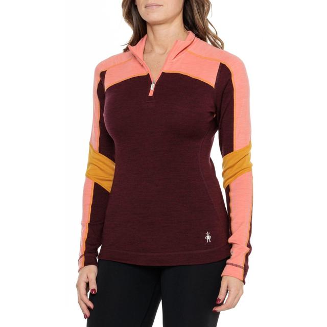 SmartWool Classic Thermal Color-Block Base Layer Top - Merino Wool, Zip Neck, Long Sleeve Product Image