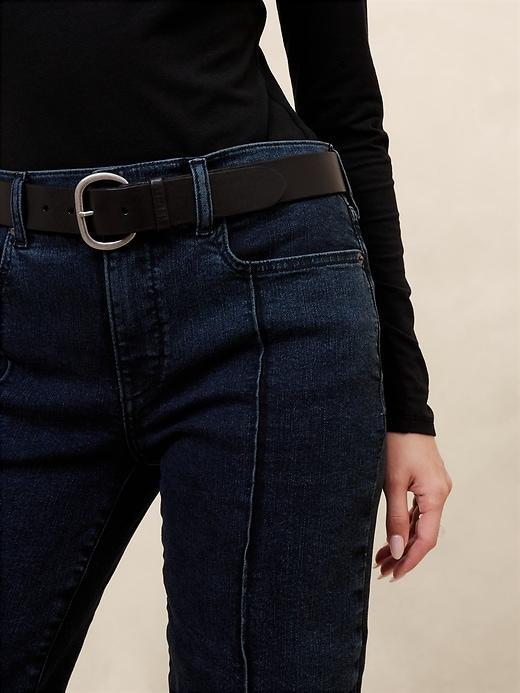 Mid-Rise Straight Pintuck Jean Product Image