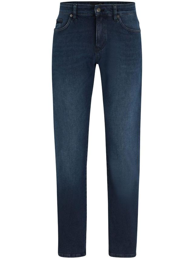 Slim-fit Cotton Jeans In Blue Product Image