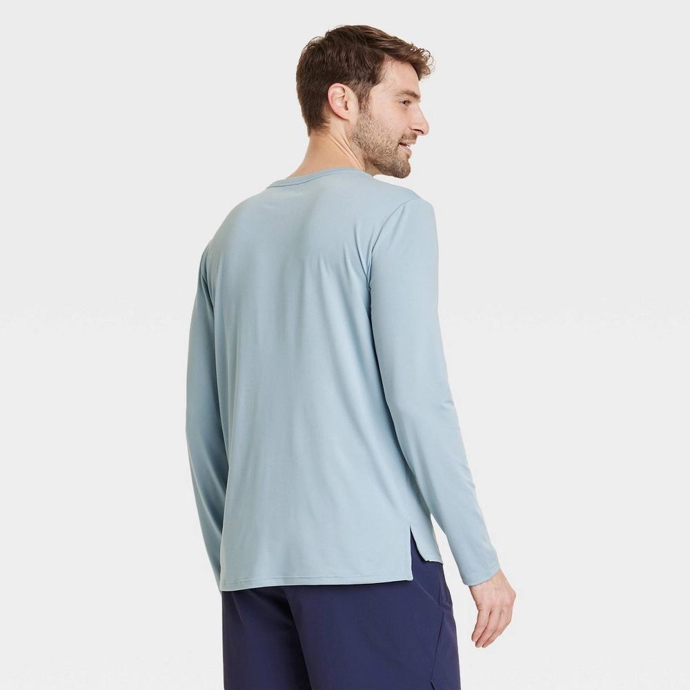 Men's Long Sleeve Performance T-Shirt - All In Motion™ Light Blue S Product Image