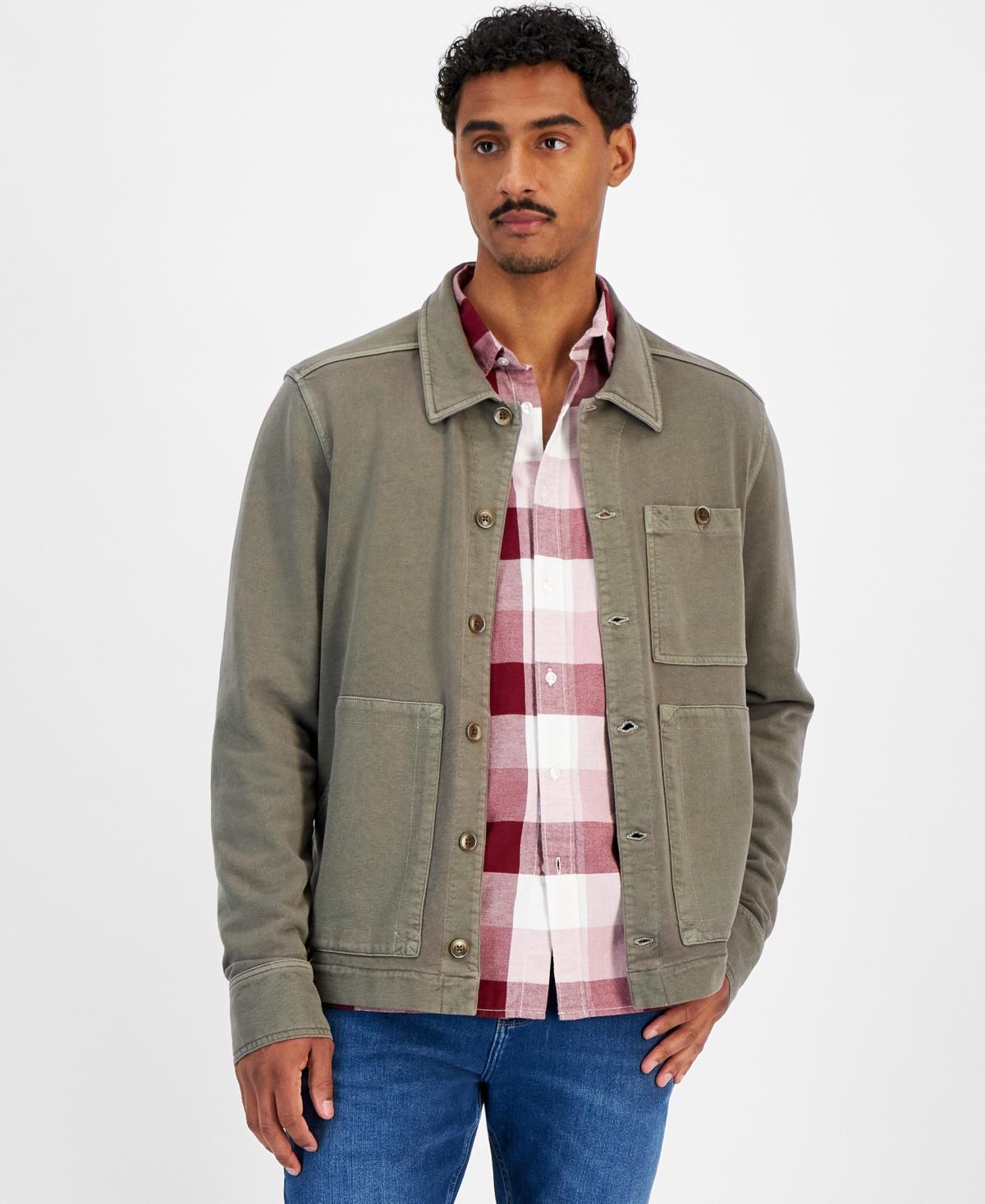 Sun + Stone Mens Button-Front Knit Utility Jacket, Created for Macys Product Image