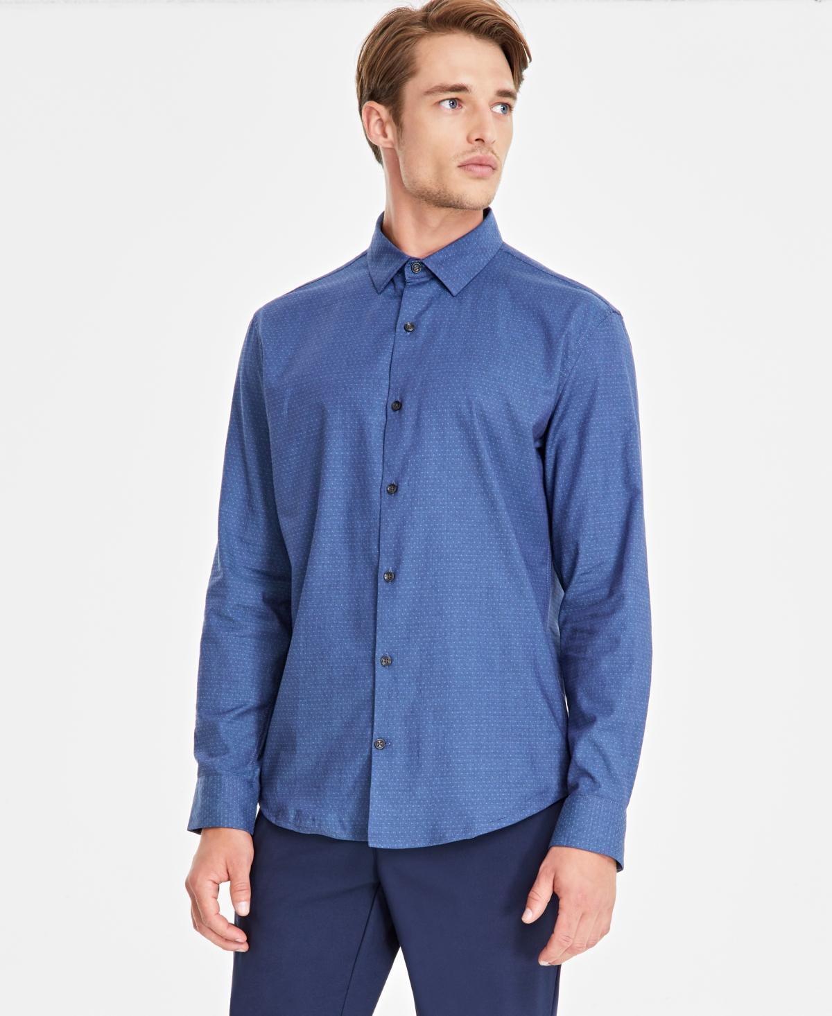 Alfani Mens Modern Classic-Fit Stretch Dot Dobby Button-Down Shirt, Created for Macys Product Image