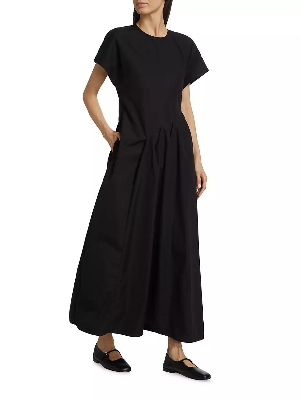 Short-Sleeve Side Wrap Midi Dress Product Image