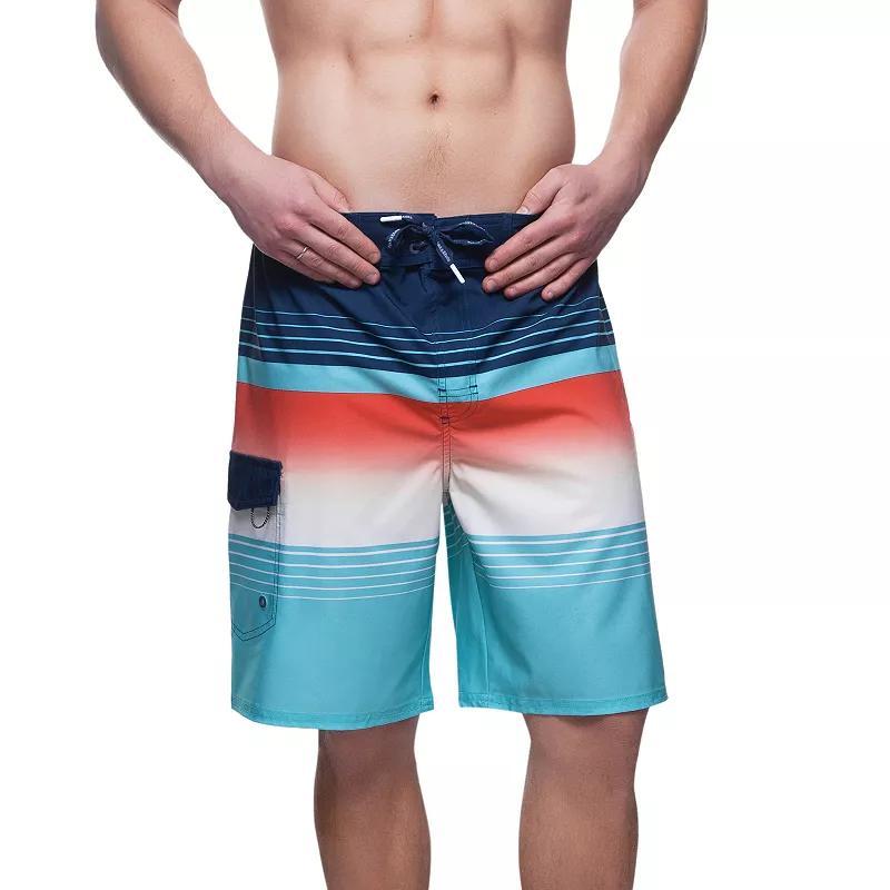 Mens 9 No Mesh Liner Board Shorts Elastic Waist Quick Dry Swim Trunks, up to Size 2XL Product Image