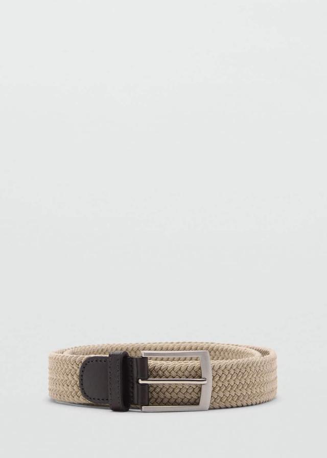 Braided elastic belt - Men | MANGO USA Product Image