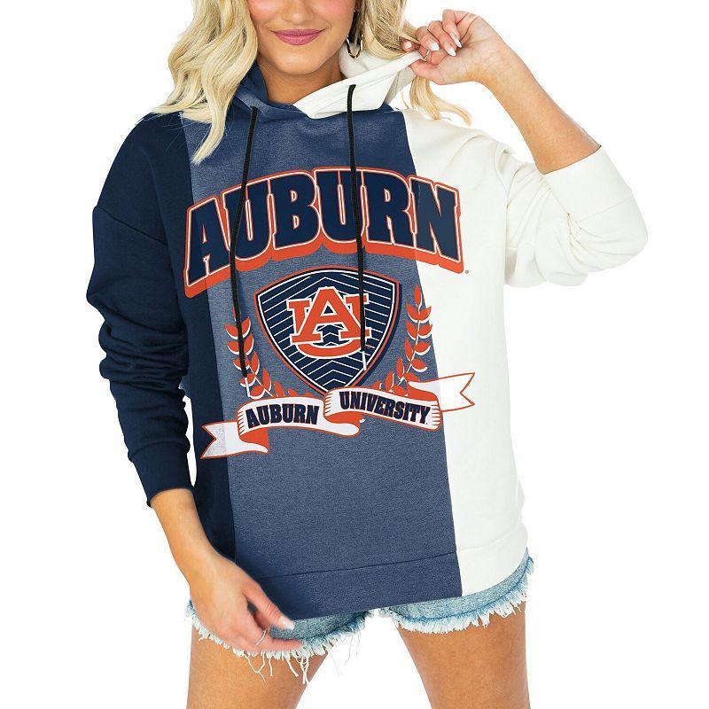 Womens Gameday Couture Navy Auburn Tigers Hall of Fame Colorblock Pullover Hoodie Product Image