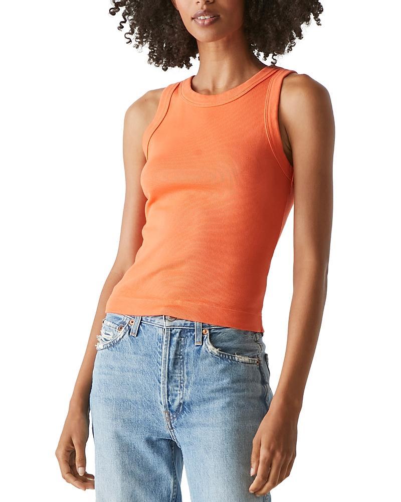 Michael Stars Gina Wide Binding Crop Tank Women's Clothing Product Image