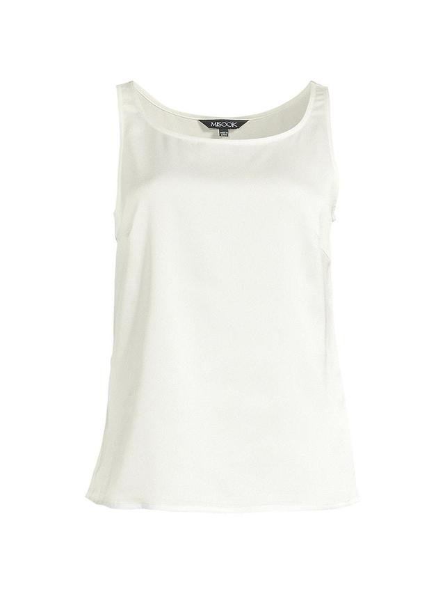 Womens Scoopneck Crepe De Chine Tank Product Image