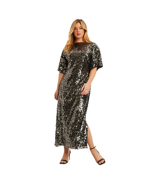 June + Vie Womens June + Vie Sequin Midi Dress Product Image