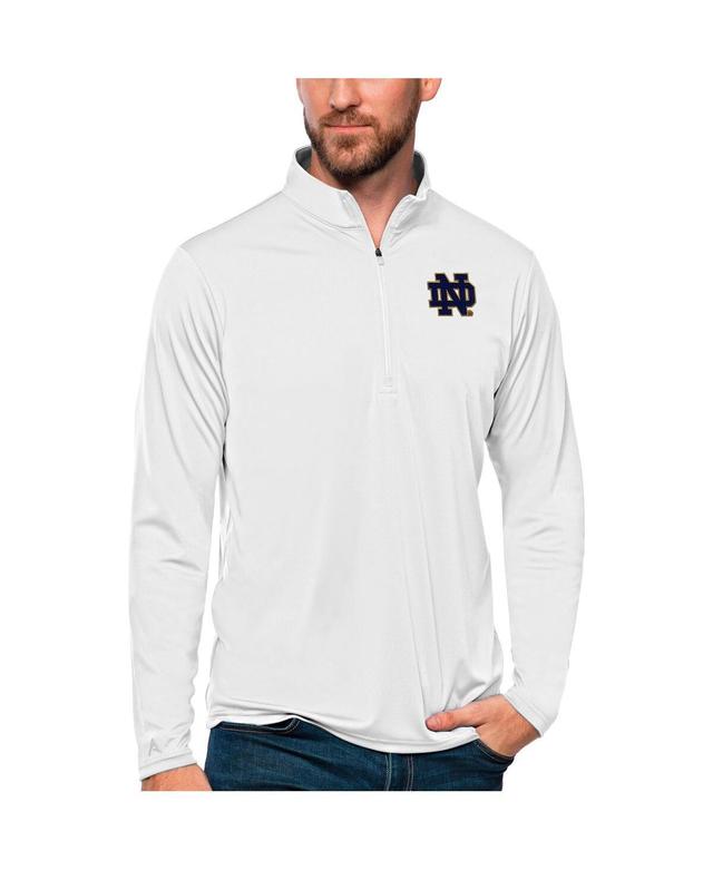 Antigua Mens White Notre Dame Fighting Irish Tribute Quarter-Zip Top Product Image