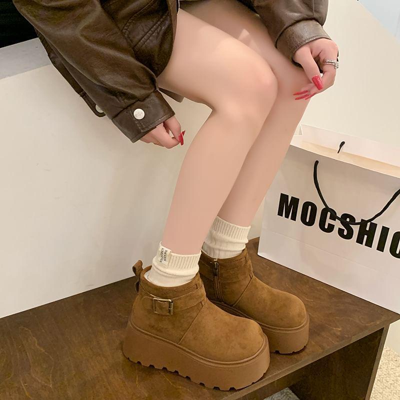 Buckle Platform Ankle Snow Boots product image