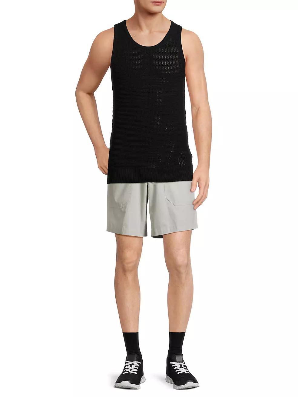 Cotton Open-Knit Tank Top Product Image