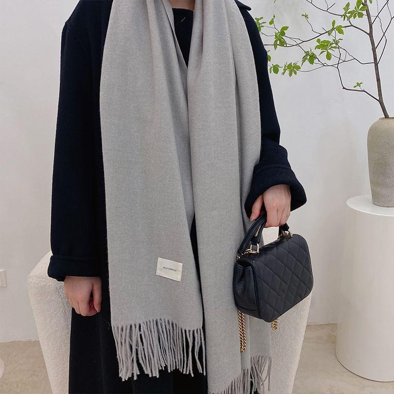 Fringed Plain Scarf product image