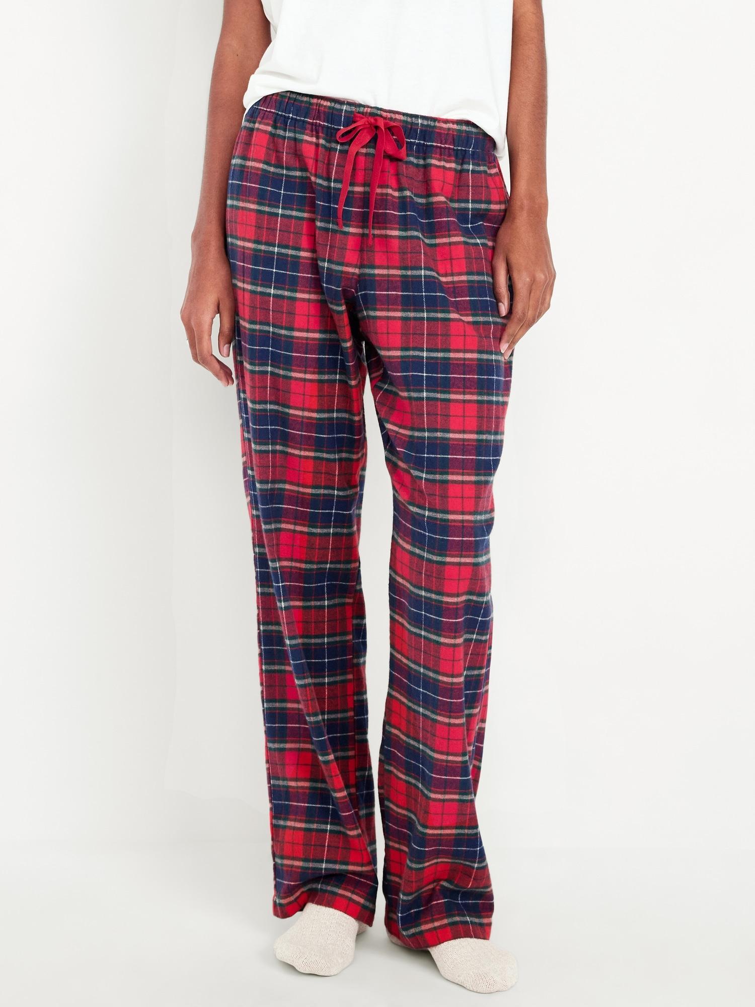 Mid-Rise Flannel Pajama Pants for Women product image