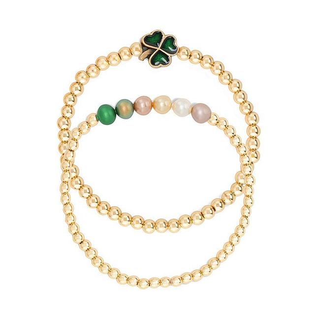 Luca + Danni Irish Pride Stretch Bracelet Set, Womens Gold Tone Product Image