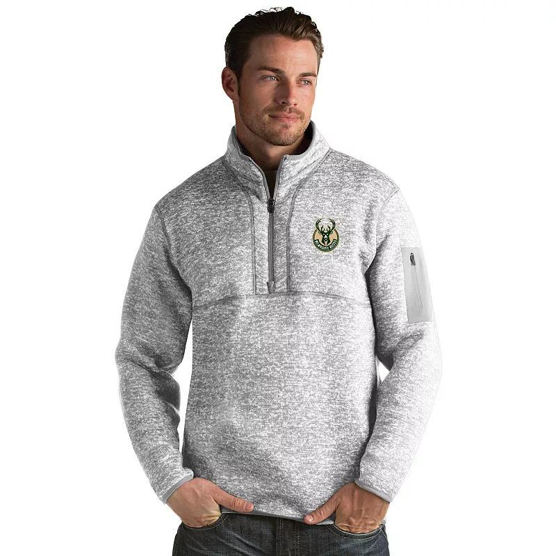 Mens Antigua New Orleans Pelicans Fortune Pullover Light Gray Grey Product Image