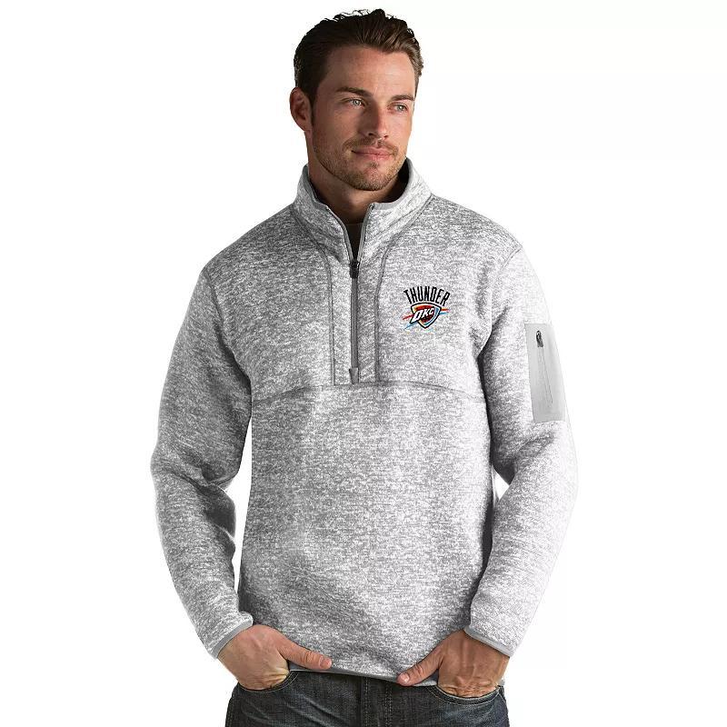 Mens Antigua New Orleans Pelicans Fortune Pullover Light Gray Grey Product Image