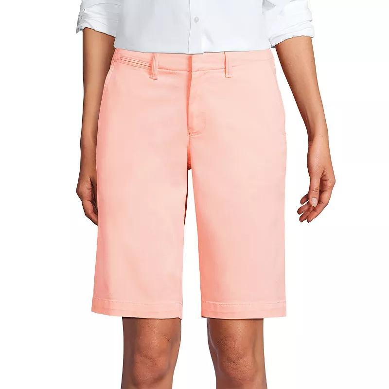 Womens Lands End 12-in. Classic Bermuda Chino Shorts Product Image