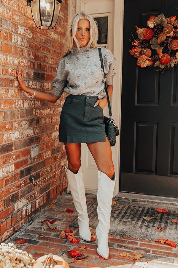 The Willow High Waist Skort in Hunter Green Product Image