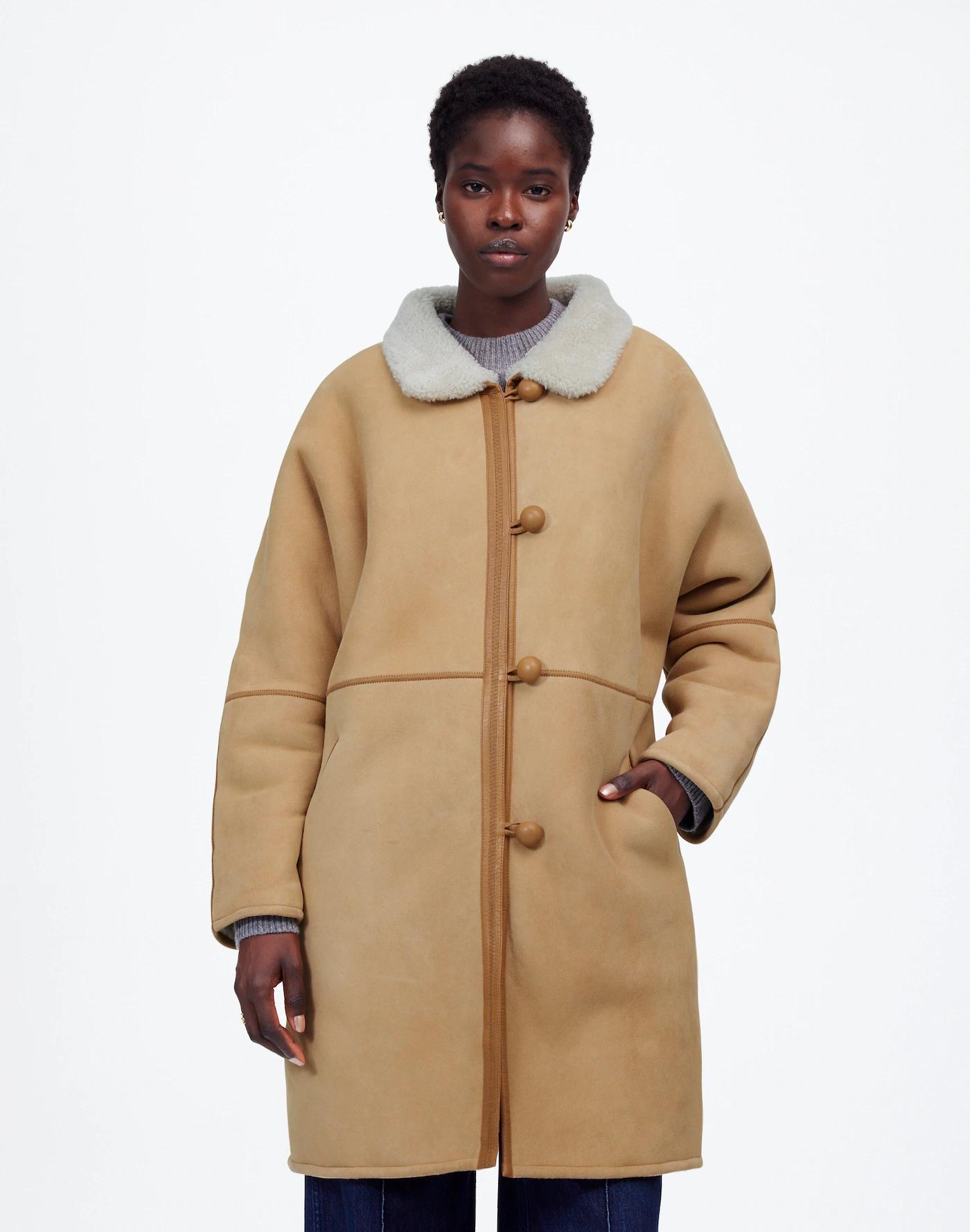 Suede Oversized Long Jacket Product Image